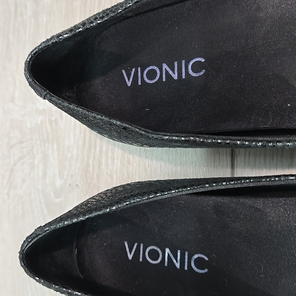 Vionic Women Caballo Elegant Black The Pointed Toe Flats Shoes Sz 8.5 - Picture 4 of 13
